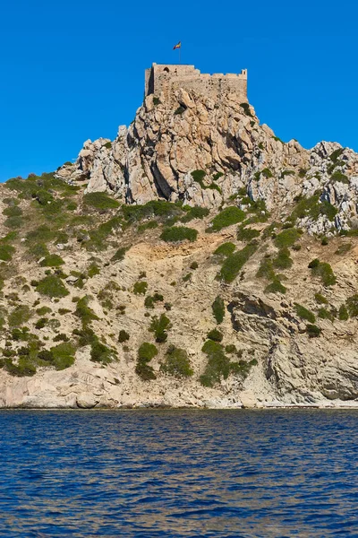 Cabrera Daki Akdeniz Kıyısı Balear Adaları Kale Spanya — Stok fotoğraf