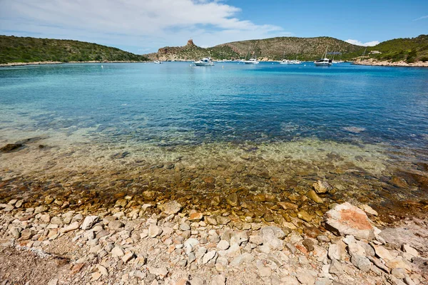 Cabrera Adası Kıyı Şeridindeki Turkuaz Sular Balear Adaları Spanya — Stok fotoğraf