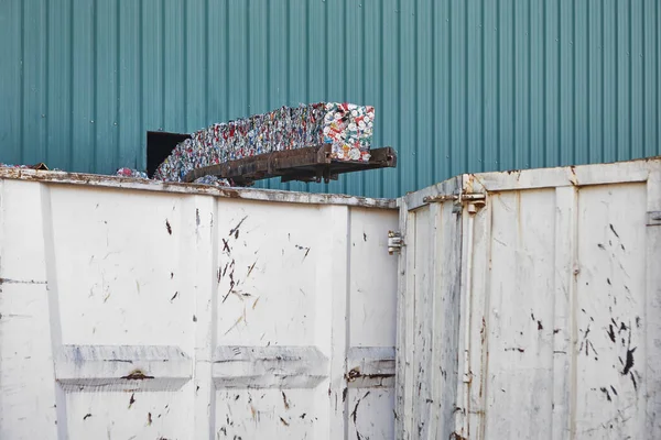 Recyklovaný Balený Odpad Udržitelný Průmysl Likvidační Materiál — Stock fotografie