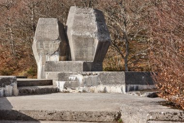 Rocky monument viewpoint in Castilla y leon, Piedrashitas place. Spain. 