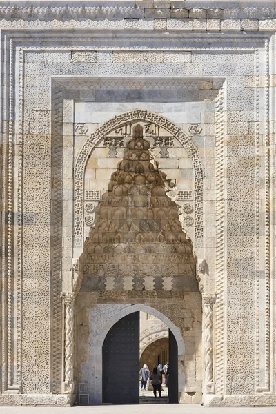 Caravanserai Marble Decorated Door Sultanhani Silk Road Turkey —  Fotos de Stock