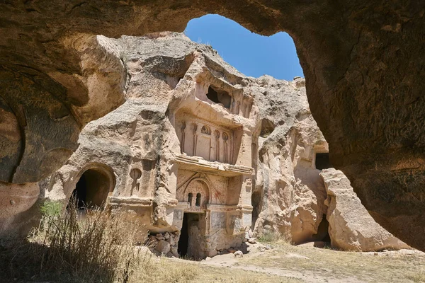 Ancient Monastery Carved Rock Gulsehir Cappadocia Turkey — 图库照片