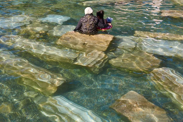 Thermal Pool Archeological Site Hierapolis Pamukkale Landmark Turkey — 图库照片