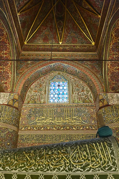 Mevlana Mausoleum Tomb Decorated Interior Konya Anatolia Turkey — 스톡 사진