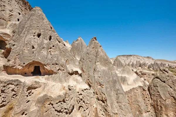 Houses Carved Rock Ilhara Valley Selime Cappadocia Turkey — Stockfoto