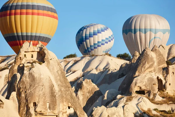 Balloons Love Valley Cappadocia Spectacular Flight Goreme Turkey — Foto Stock