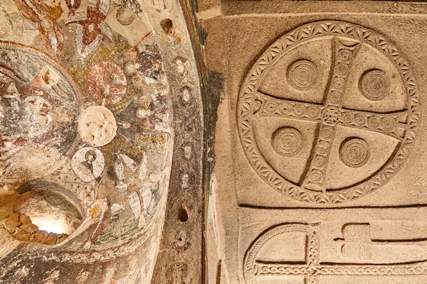 Three Cross Church Roof Interior Rose Valley Cappadocia Turkey — 图库照片