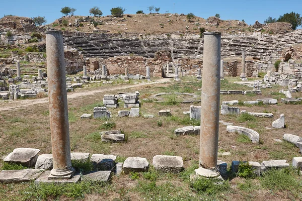 Archeological site of Aphrodisias. Amphitheatre. Hellenistic and roman art. Turkey