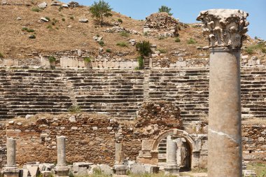 Archeological site of Aphrodisias. Amphitheatre. Hellenistic and roman art. Turkey