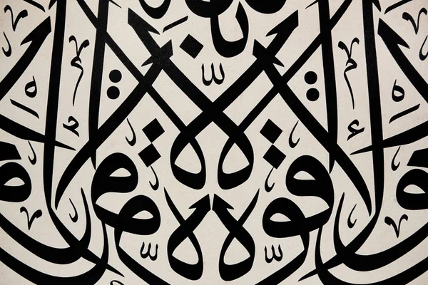 Arabic traditional calligraphy. Islamic typography symbols. Ornamental background. Turkey