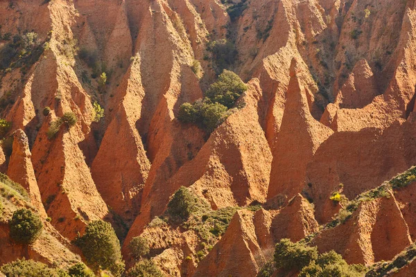 Badlands Mountain Valley Eroded Landscape Las Carcavas Guadalajara Spain — Stockfoto