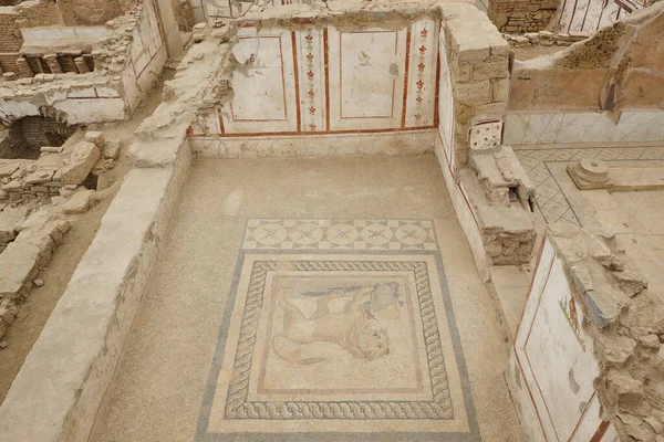 Ephesus Archeological Site Terrace Houses Interior Reconstruction Works Turkey — Stock Photo, Image