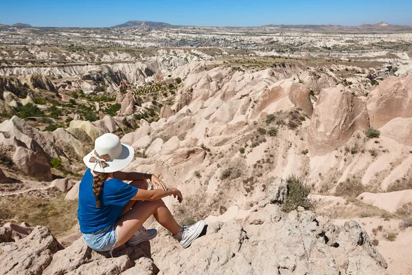 Picturesque Rock Formation Cappadocia Rose Valley Goreme Turkey — Foto de Stock