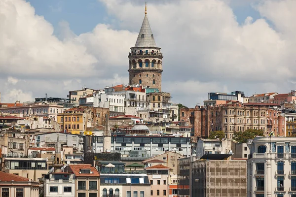 Istambul Şehir Merkezindeki Galata Kulesi Türkiye Ünlü Bir Yer — Stok fotoğraf