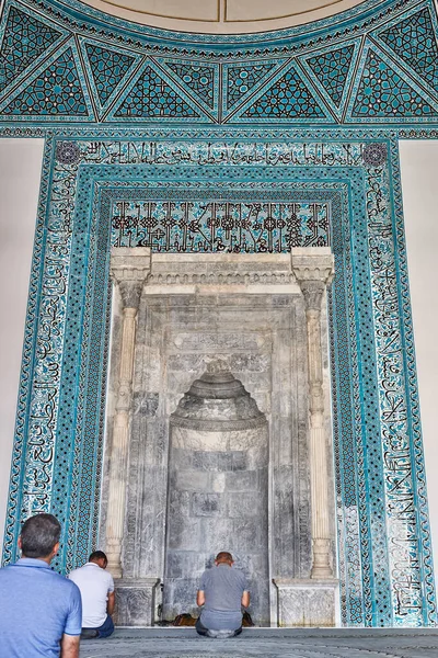 Alaedin Mecset Belsejében Selkuj Csempe Időszak Imádkozzunk Konya Törökország — Stock Fotó