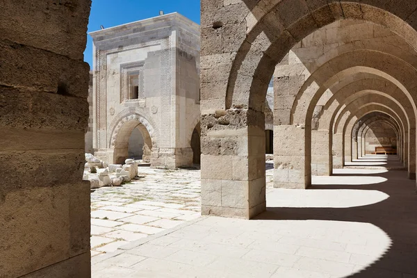 Caravanserai Marble Decorated Door Sultanhani Silk Road Turkey —  Fotos de Stock