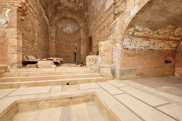 Ephesus Archeological Site Terrace Houses Interior Reconstruction Works Turkey — Stock Photo, Image