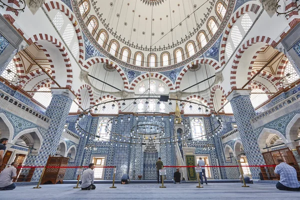 Rustem Paşa camiinin içi. Iznik fayansları. İslam İstanbul, Türkiye