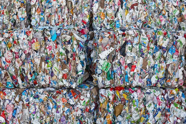 Recycled Packaged Waste Sustainable Industry Disposal Material — Stock Photo, Image