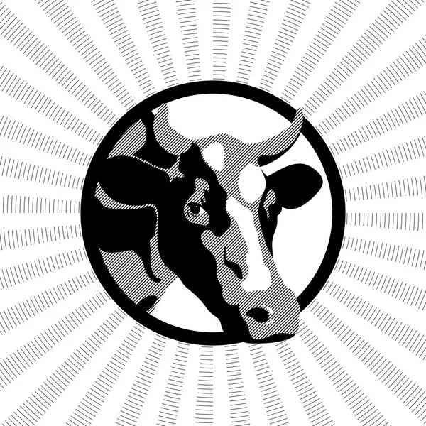 Barevné krávy labe — Stockový vektor