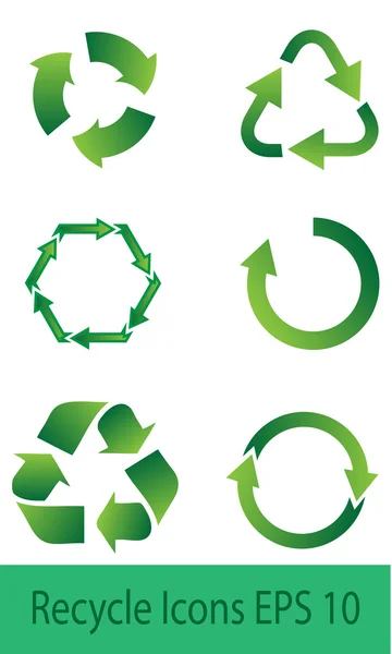 Recyle Iconos — Archivo Imágenes Vectoriales