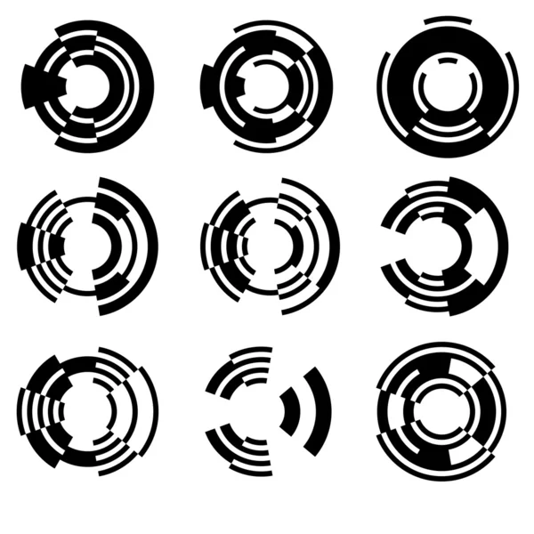 Círculos geométricos — Vetor de Stock