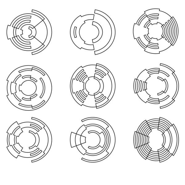 Cercles géométriques pour la conception — Image vectorielle