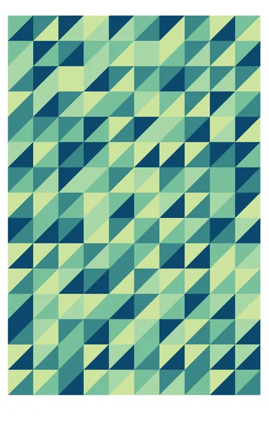 Green retro triangular pattern — Stock Vector