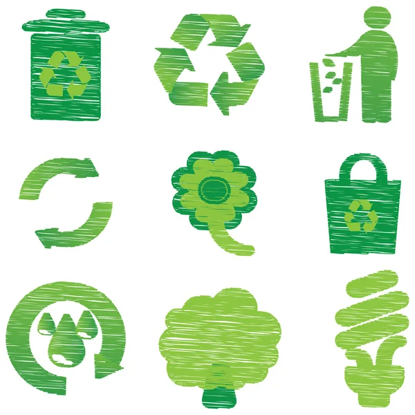 Eco & Recycle icons — Stock Vector