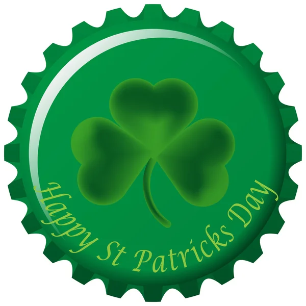 Saint Patricks jour Bouchon de bouteille — Image vectorielle