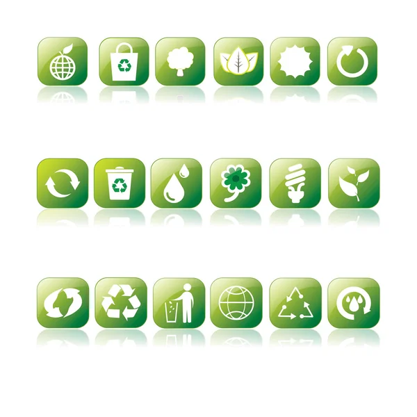 Icônes Eco & Recycler — Image vectorielle