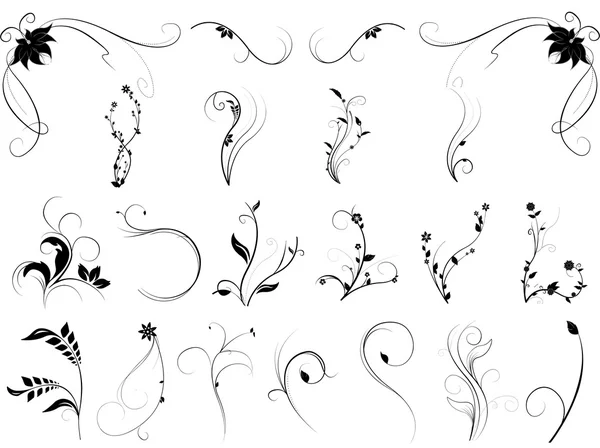 Elementos florales — Vector de stock