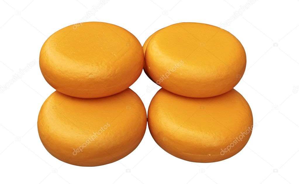 Cheese wheels isolated