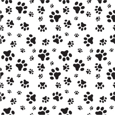 köpek pençeleri seamless modeli