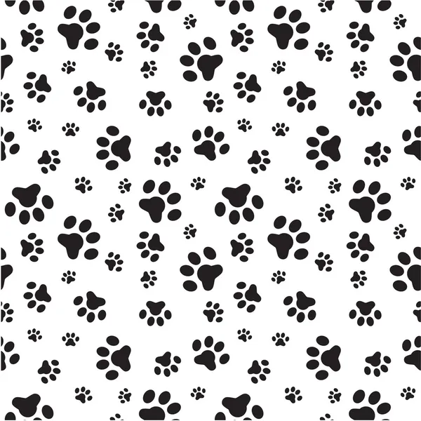 Pattes de chien motif sans couture — Image vectorielle