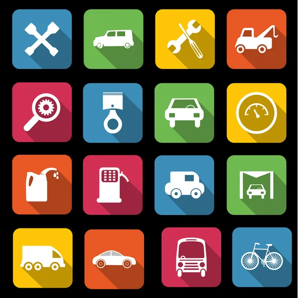 Iconos de transporte — Vector de stock