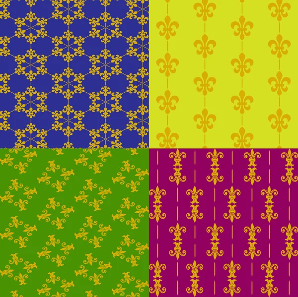 Patrones Fleur de lis — Vector de stock