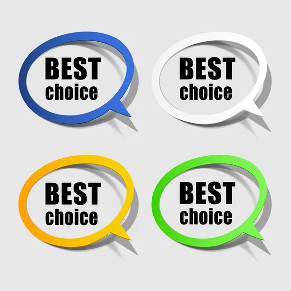 Best choice paper labels — Stock Vector