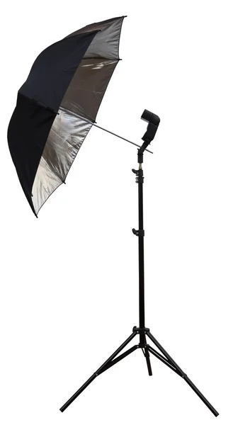 Speedlight on a stand — Stock Photo, Image