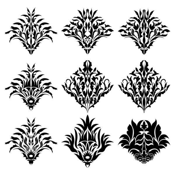 Damask Patterns — Stock Vector