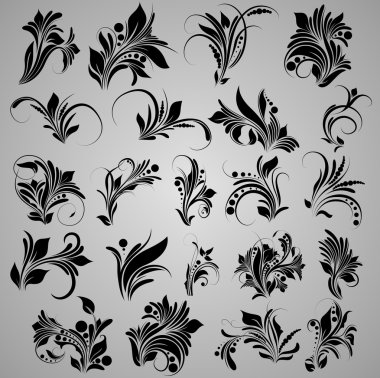 Çiçek elementleri seti