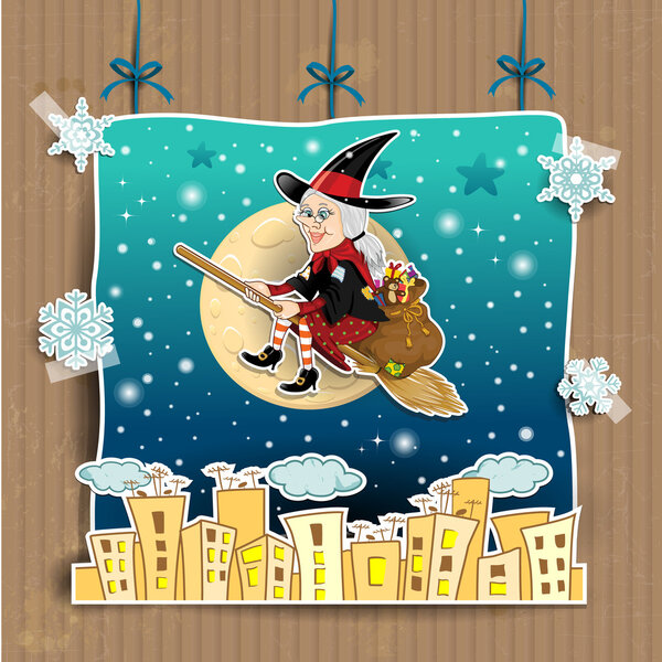 Befana moon in the city