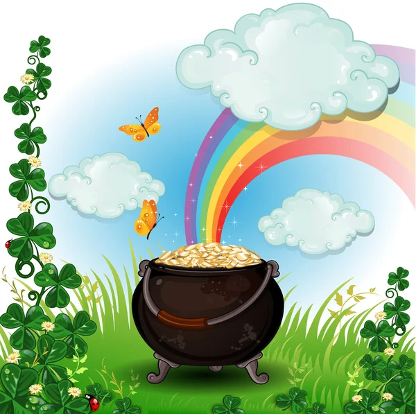 Pot of gold rainbow Stock Vectors, Royalty Free Pot of gold rainbow