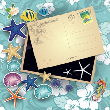 kartpostal hibiscus sorunsuz arka plan