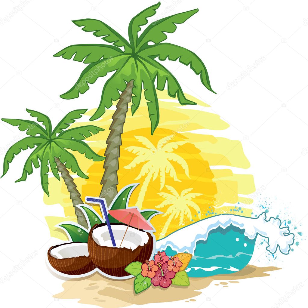 Tropical landscape coconut