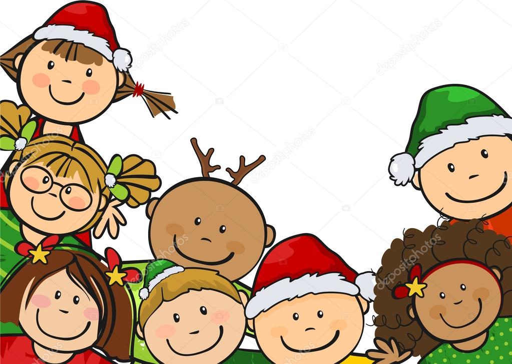 Children together Christmas