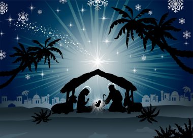 Kutsal Aile bethlehem siluet