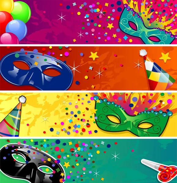 Banners maskers — Stockvector