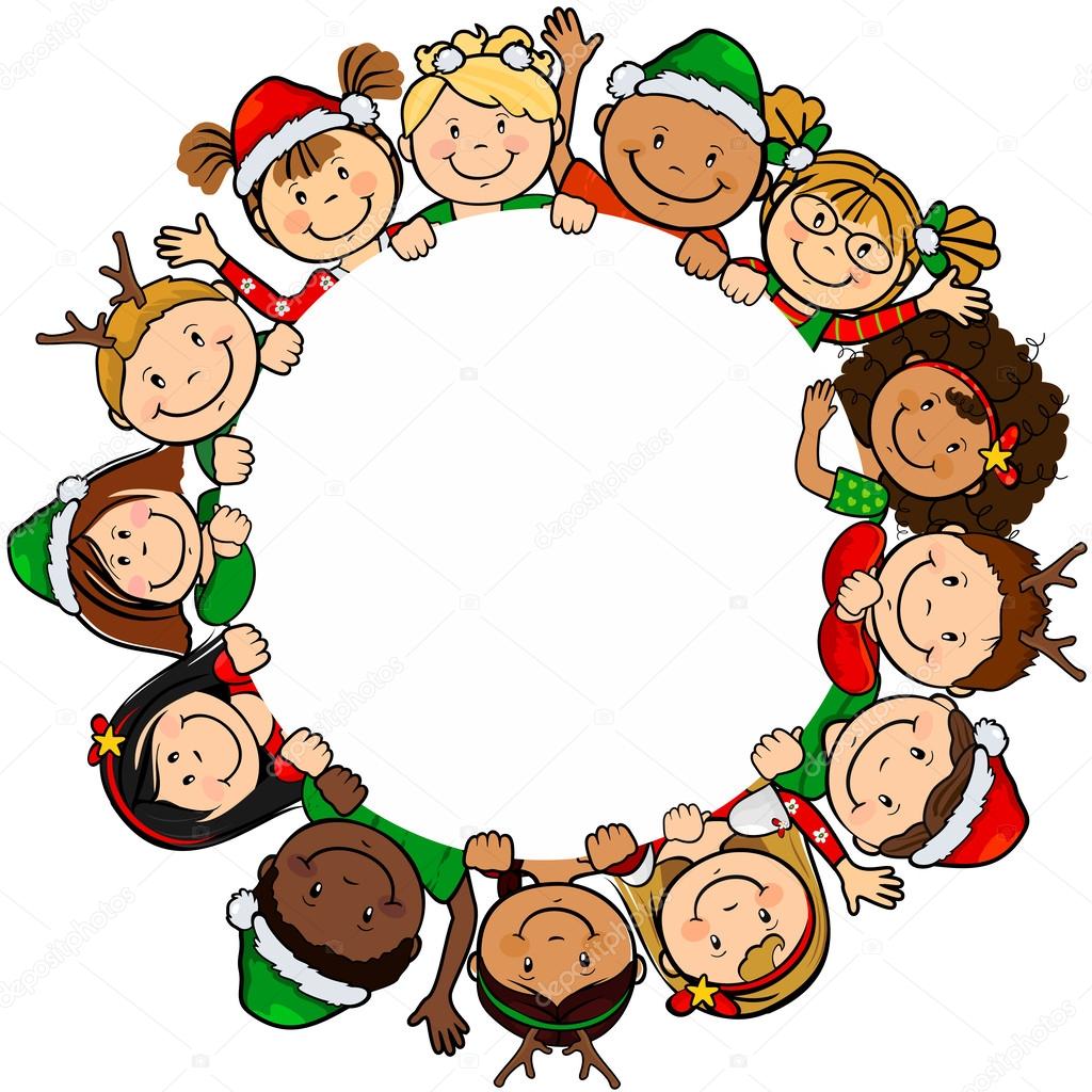 Children christmas circle