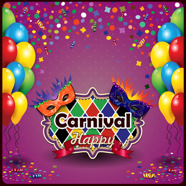 Carnival mask and balloon